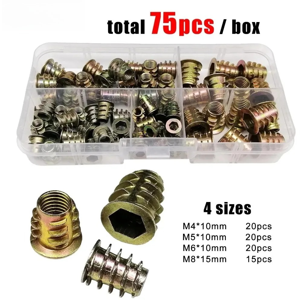 Cabinet Scraper Set - 165/75/55pcs Threaded Insert Nut E-nut M4