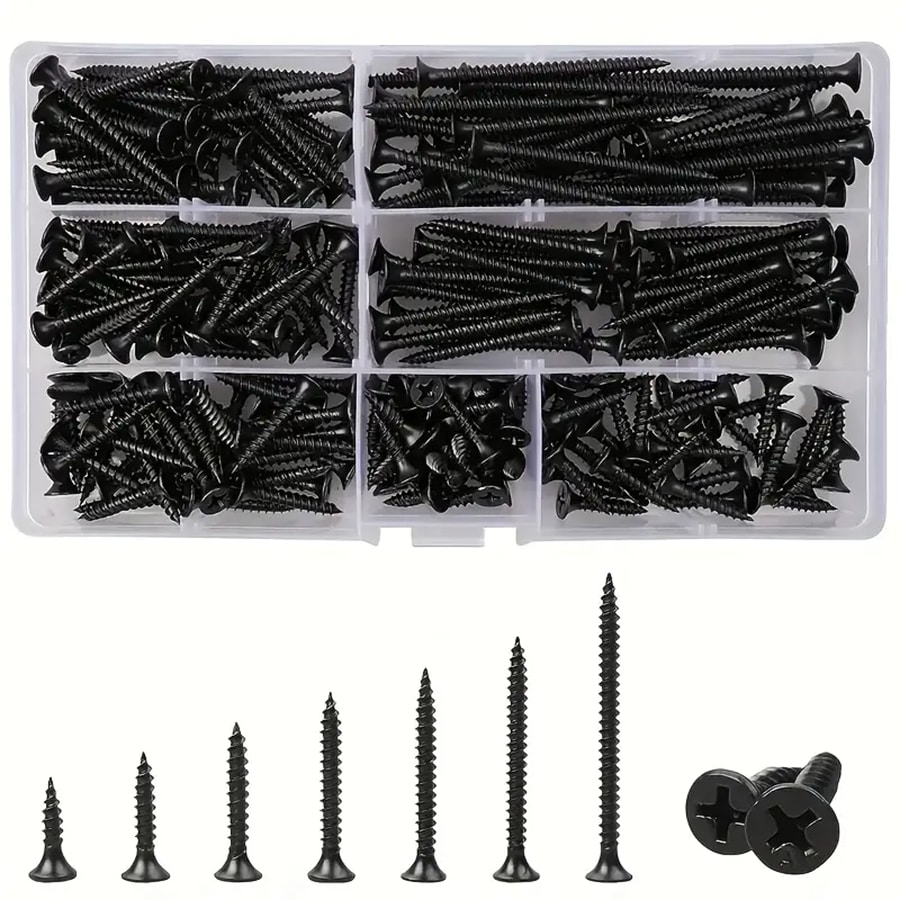 Woodworking Kit - 105/230pcs Box Autoscrew Kit, Black Carbon
