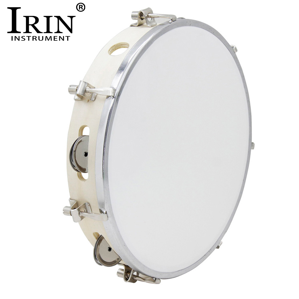Woodworking Kids Toys - IRIN 10 Inch Tambourine Adjustable Wooden