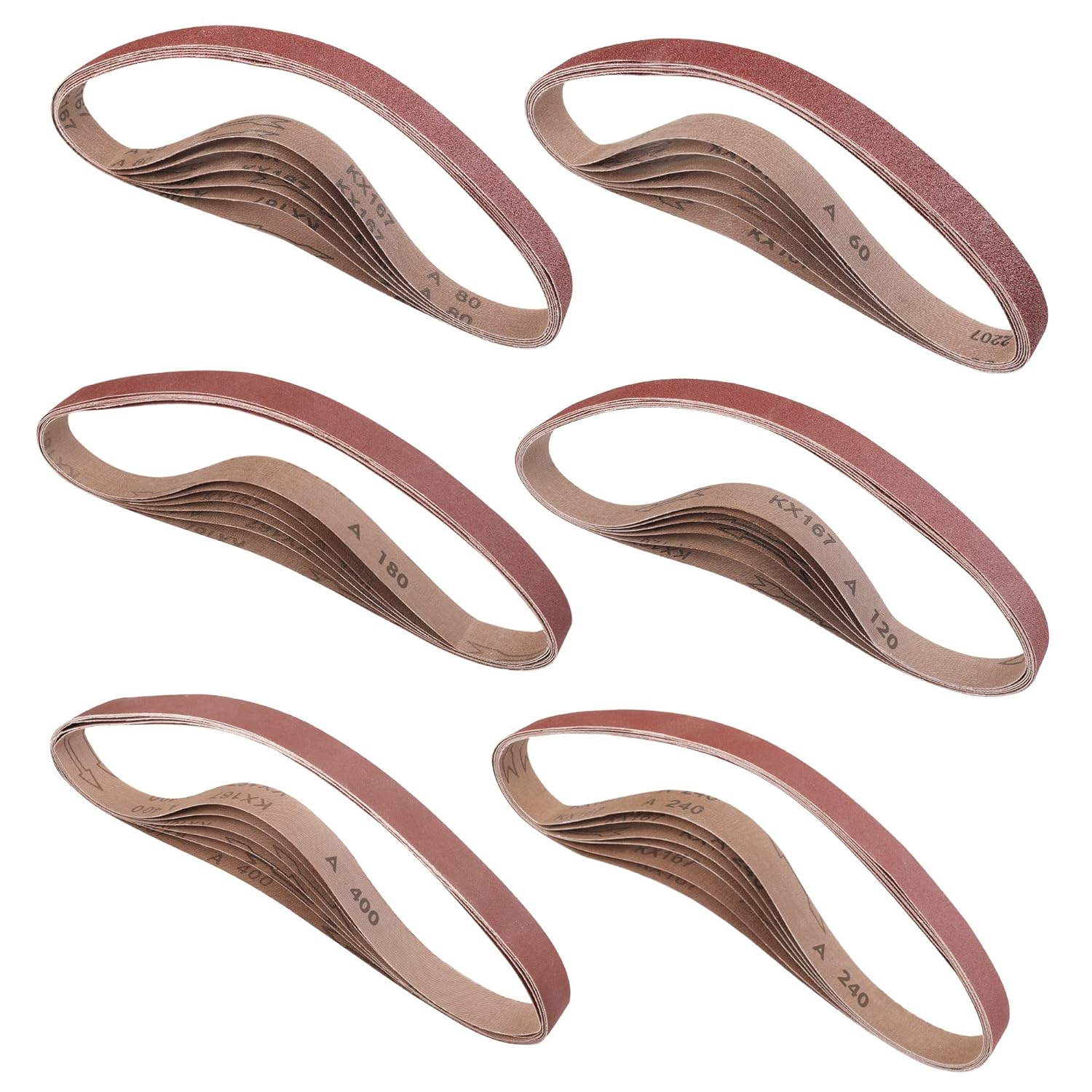 Woodworking Kit - 36 Pack 1x30 Inch Sanding Belts,