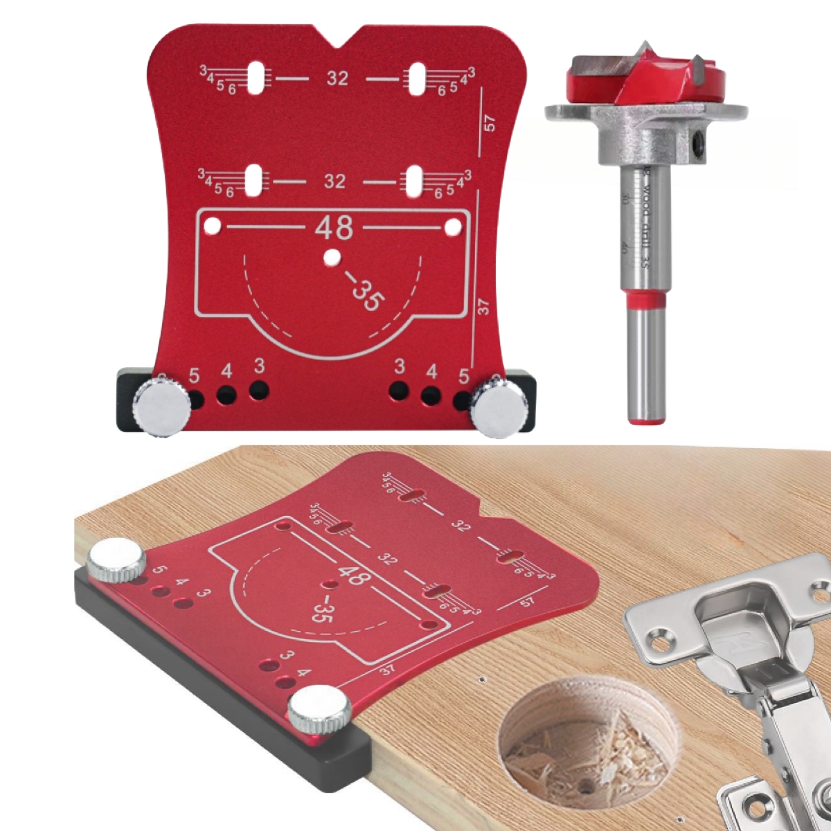 Woodworking Glue Applicator - 35mm Woodworking Hinge Hole Opener Punch