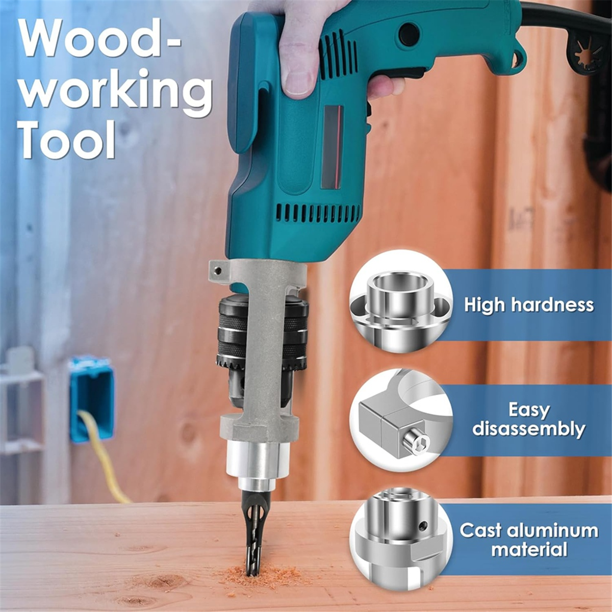 Woodworking Drill - ABNJ Square Hole Drill Bit Adapter