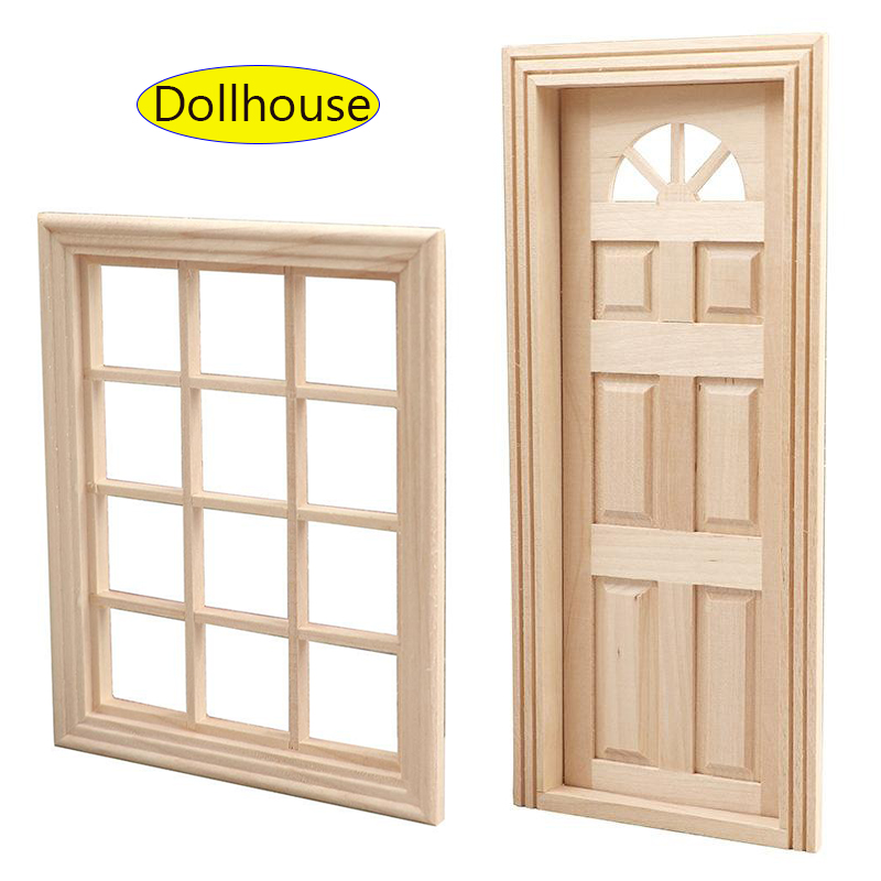 Wood Woodworking - 1 Set Furniture Accessories 1/12 Wooden