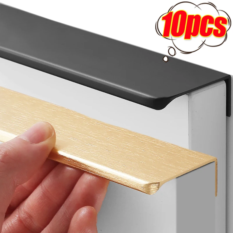 Cabinet Scraper Set - 10-1PCS Invisible Drawer Handles Aluminum Alloy