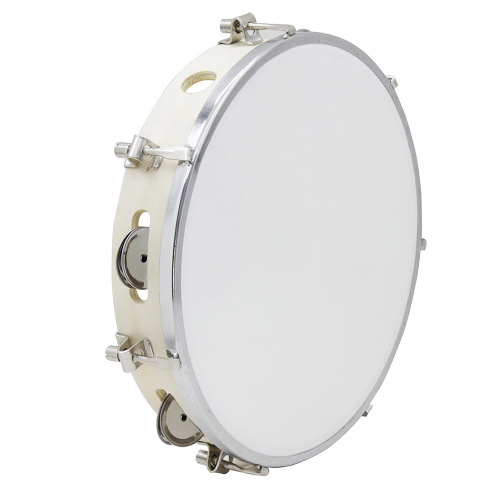 Woodworking Kids Toys - 10 Inches Tambourine Adjustable Solid Wooden