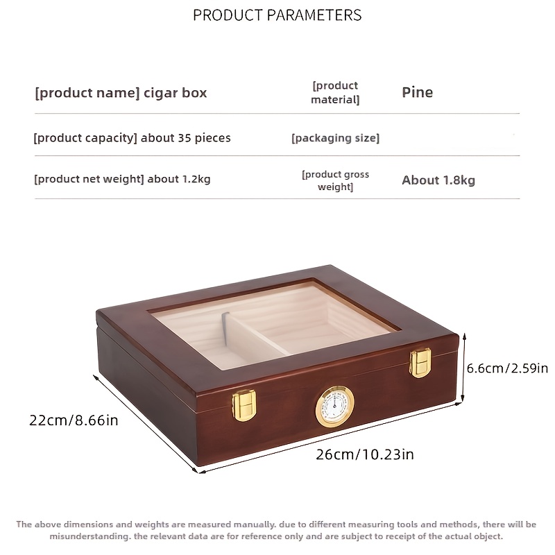 Retro Cedar Wood Cigar Box Cig - Wood Woodworking บทวิจารณ์และราคา