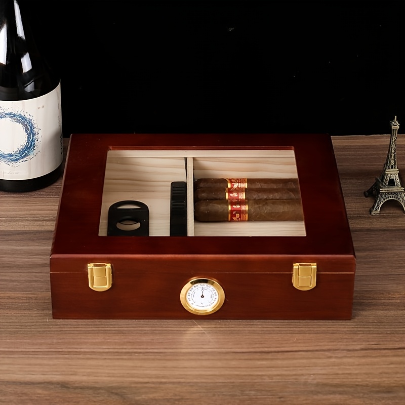 Retro Cedar Wood Cigar Box Cig - Wood Woodworking บทวิจารณ์และราคา