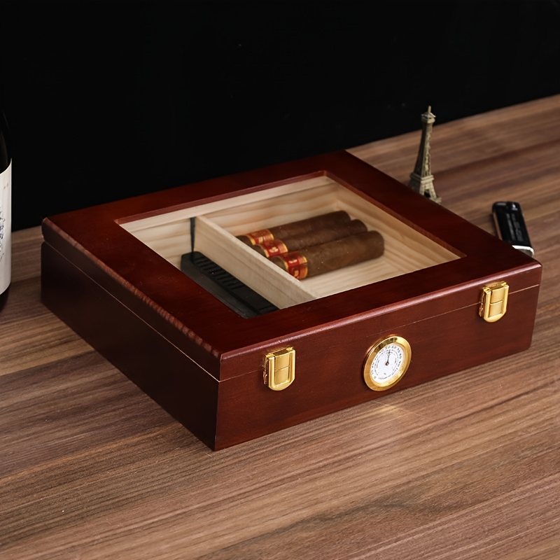 Retro Cedar Wood Cigar Box Cig - Wood Woodworking บทวิจารณ์และราคา