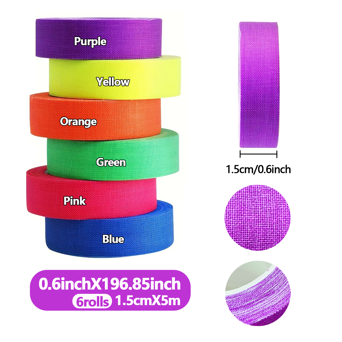 6-Pack Neon Fluorescent Tape S - Woodworking Uv Light บทวิจารณ์และราคา