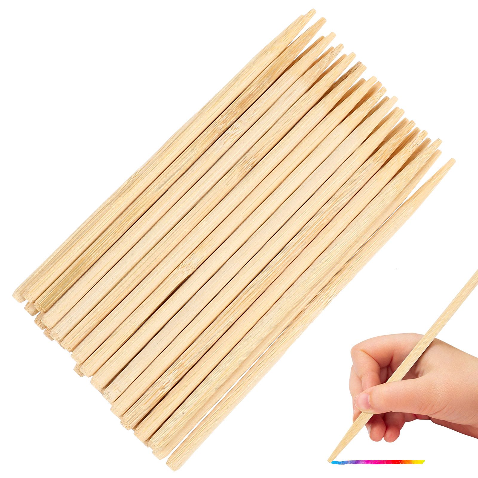 30pcs Scratch Bamboo Pens Wax  - Woodworking Kids Toys บทวิจารณ์และราคา