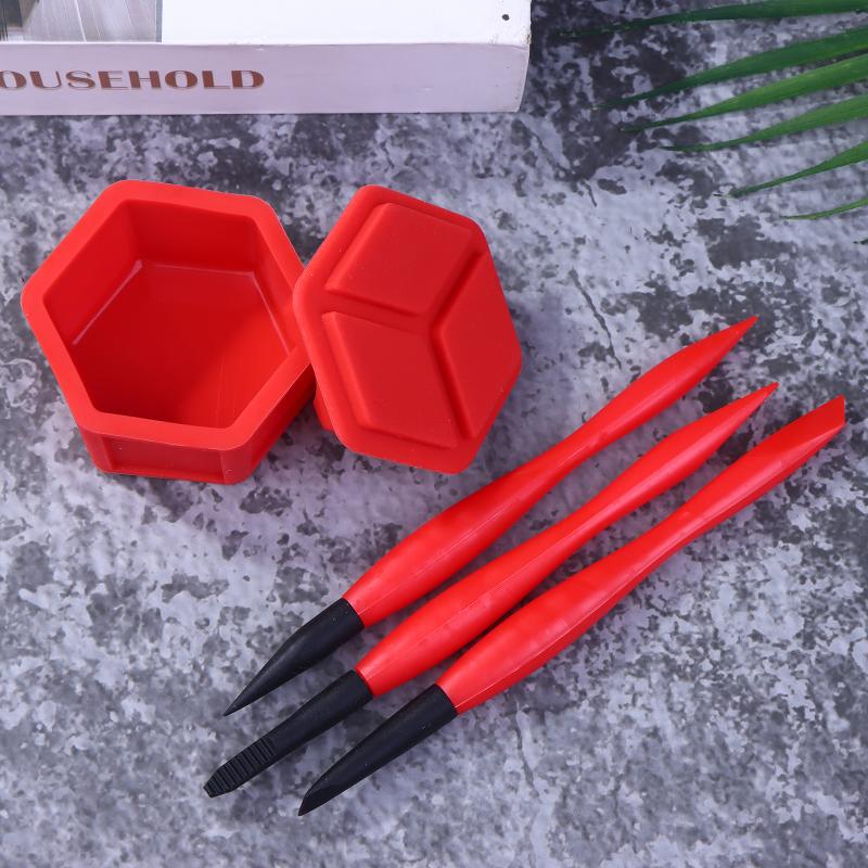 Silicone Glue Brush Kit 3pcs/4 - Woodworking Glue Applicator บทวิจารณ์และราคา