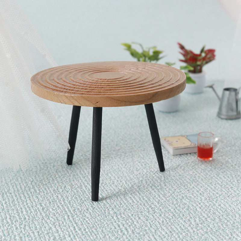 1:12 Dollhouse Miniature Round - Wood Woodworking บทวิจารณ์และราคา