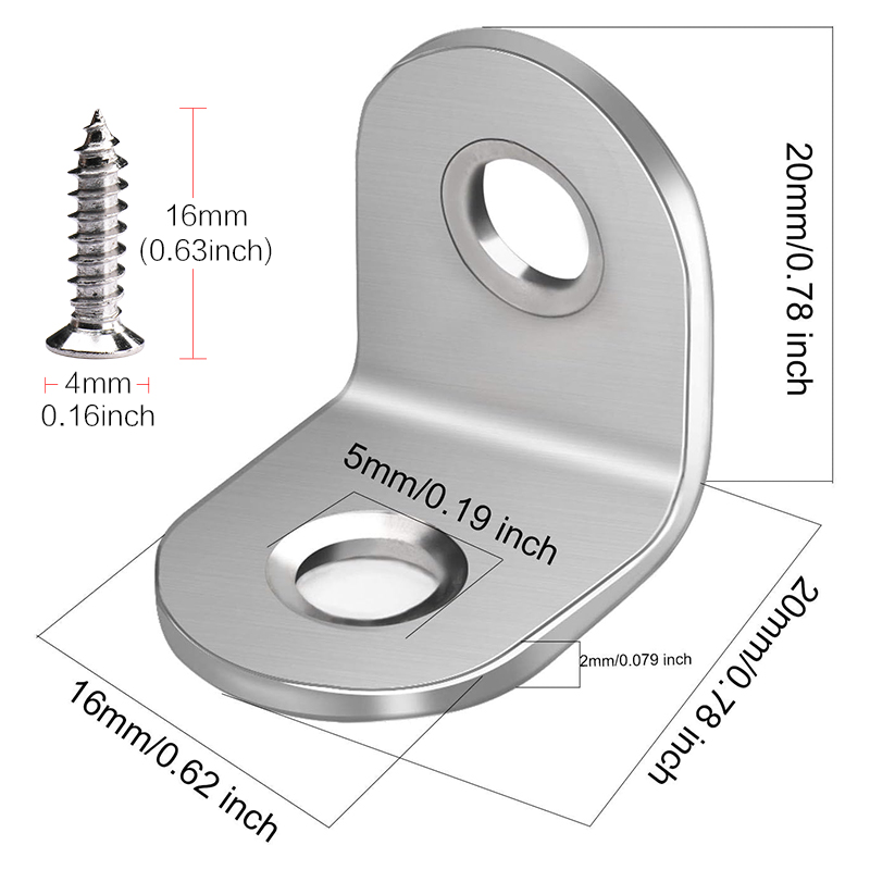 5-40 PCS 20 x 20 mm Stainless  - Woodworking X Brace บทวิจารณ์และราคา