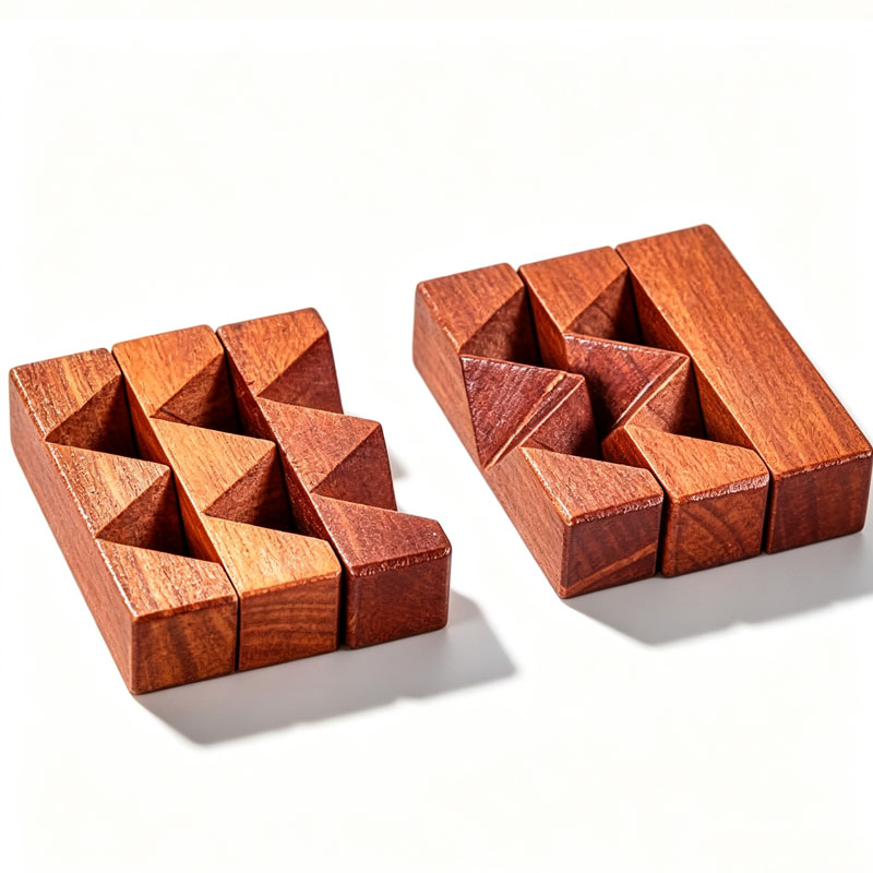 Wooden Knot Puzzle IQ Logic Tr - Woodworking Kids Toys บทวิจารณ์และราคา
