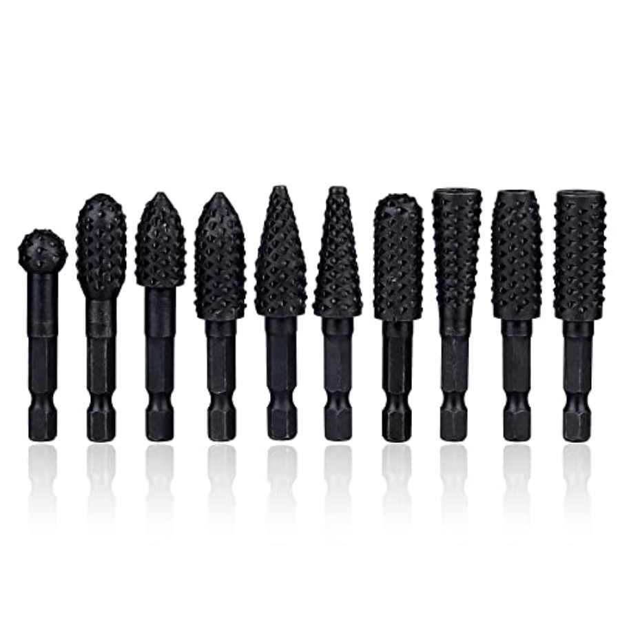 10 Pieces Rotary Burr Rasp Set - Woodworking Drill บทวิจารณ์และราคา
