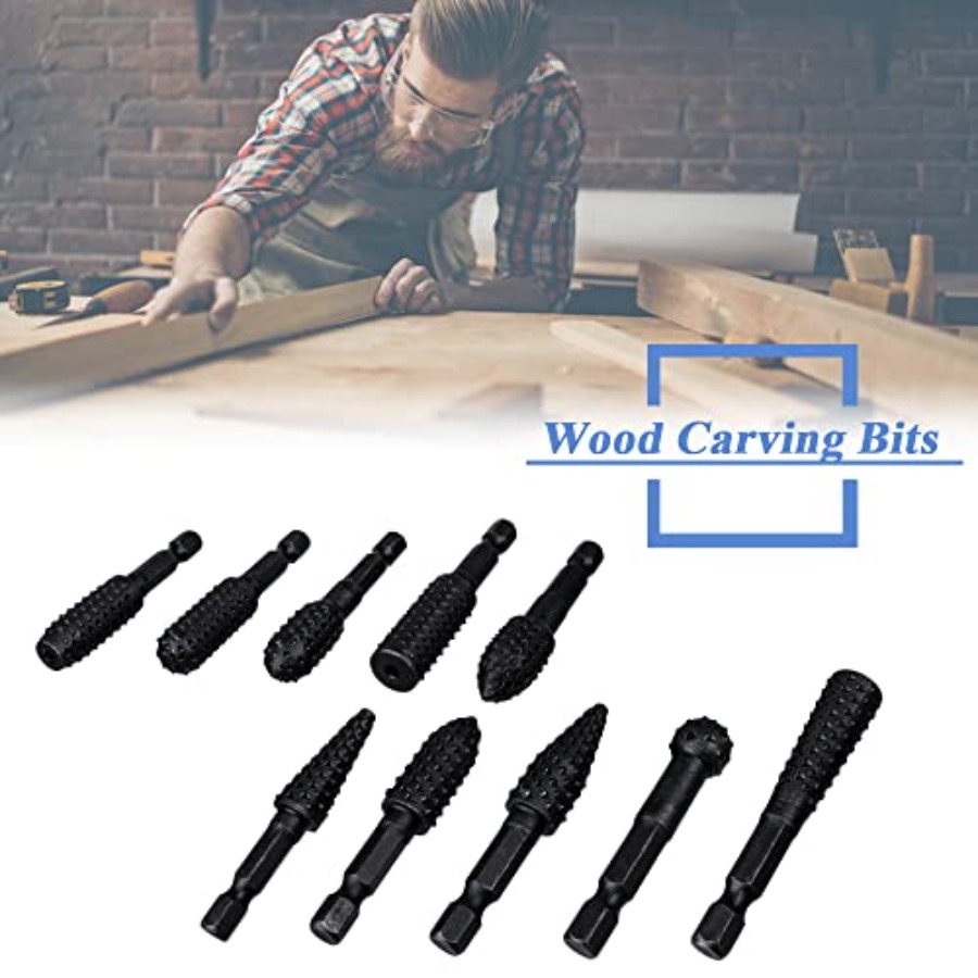 10 Pieces Rotary Burr Rasp Set - Woodworking Drill บทวิจารณ์และราคา