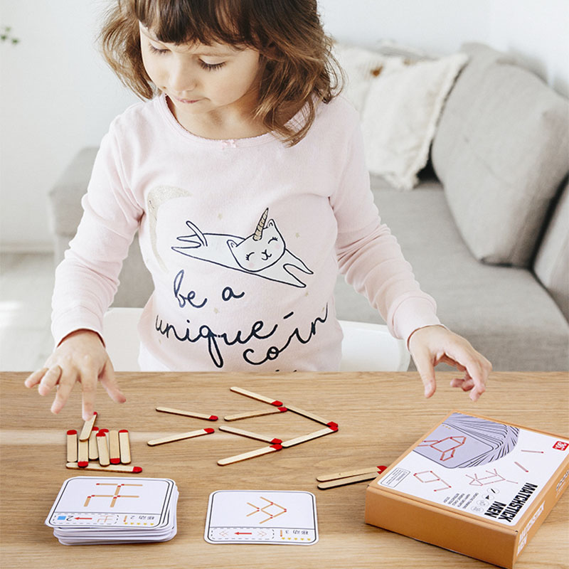 Montessori Matches Puzzles Gam - Woodworking Kids Toys บทวิจารณ์และราคา