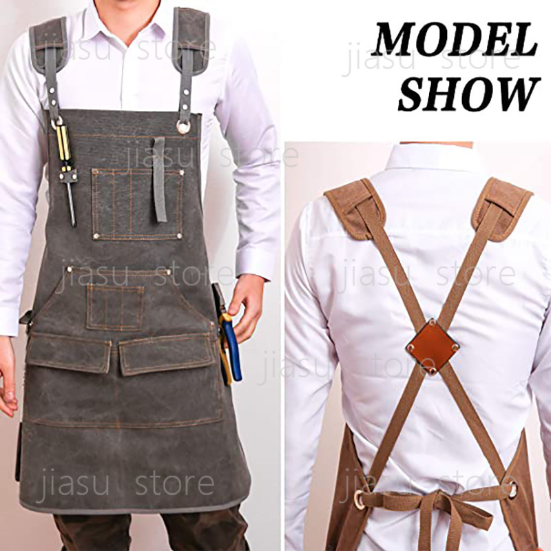Thick Canvas Tool Apron Custom - Woodworking Logo Design บทวิจารณ์และราคา
