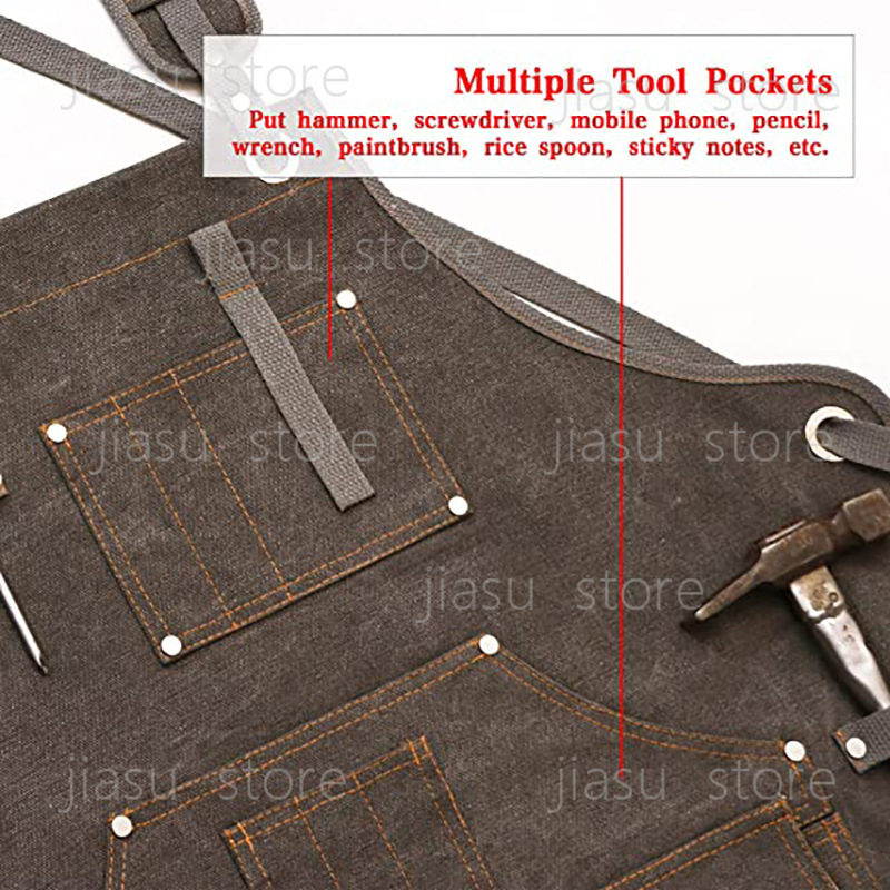 Thick Canvas Tool Apron Custom - Woodworking Logo Design บทวิจารณ์และราคา