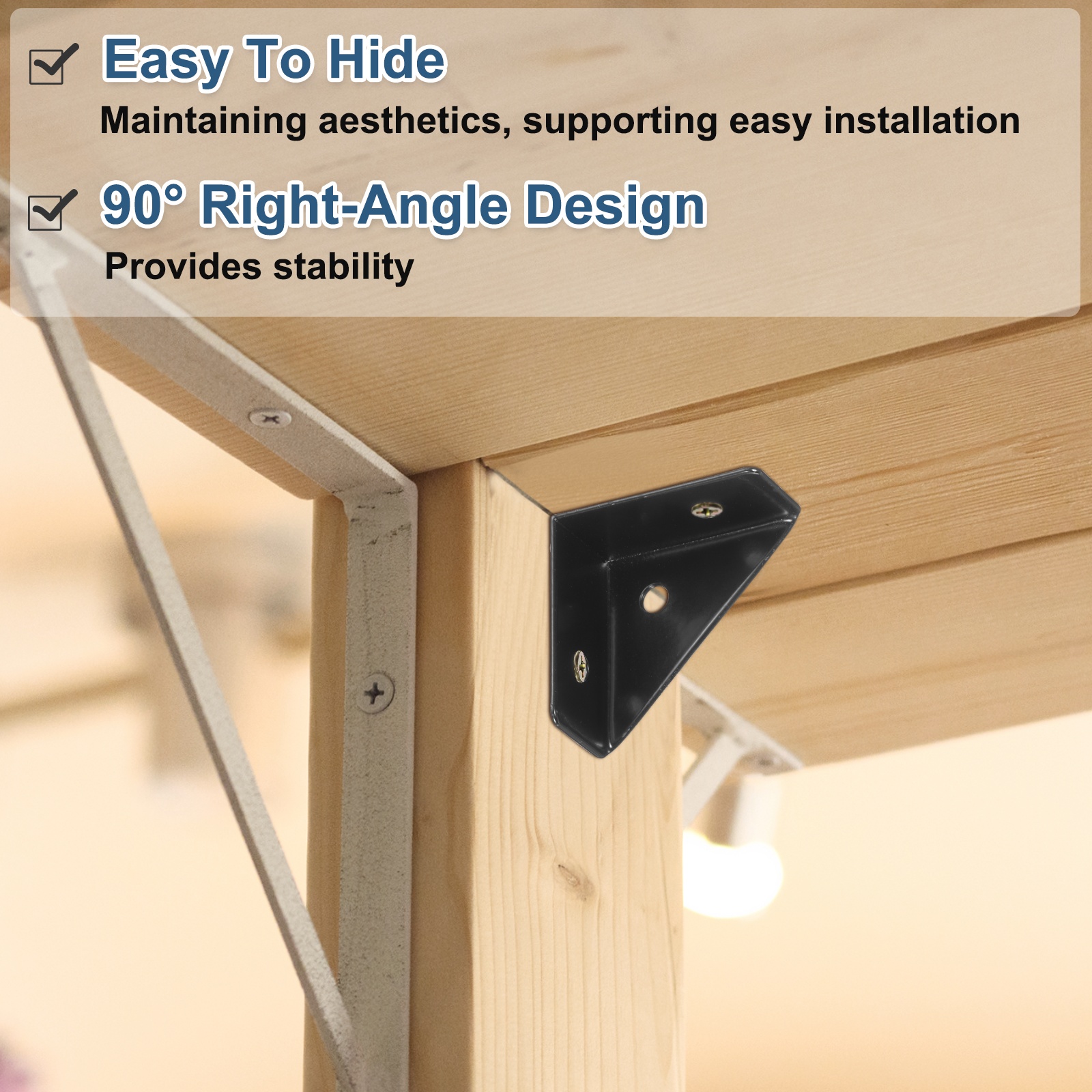 4Pcs Corner Brace Brackets 38m - Woodworking X Brace บทวิจารณ์และราคา