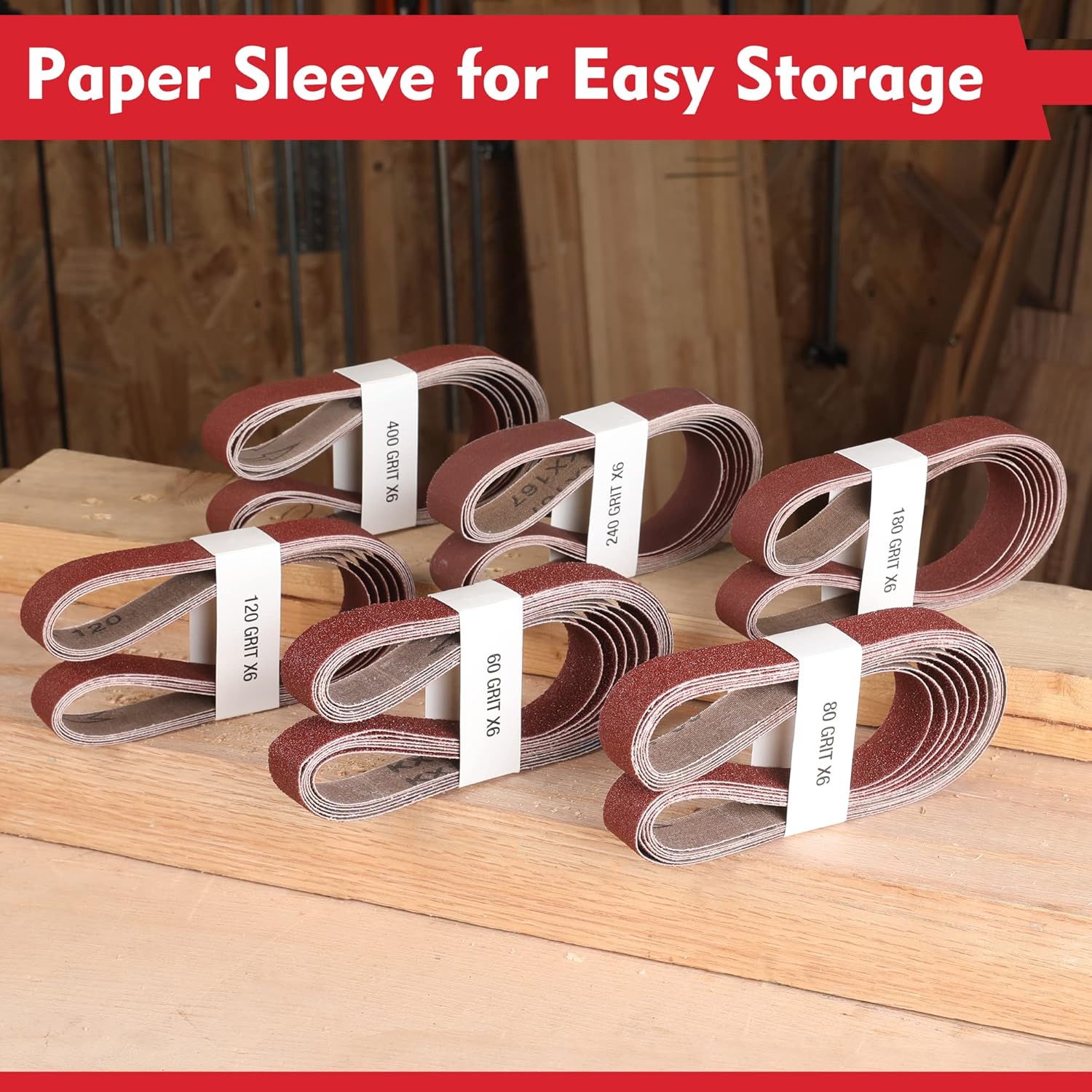 36 Pack 1x30 Inch Sanding Belt - Woodworking Kit บทวิจารณ์และราคา