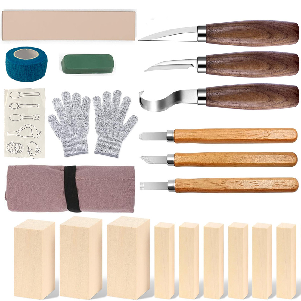 Carving Knife Gift Box Set 21- - Woodworking Knife บทวิจารณ์และราคา
