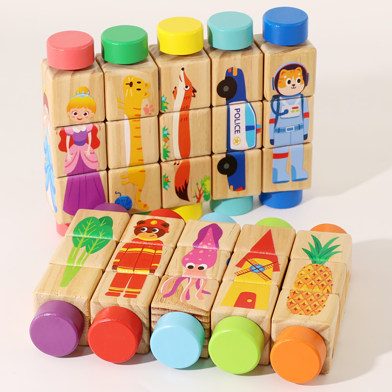 1pcs Baby Wooden Rotating Anim - Woodworking Kids Toys บทวิจารณ์และราคา