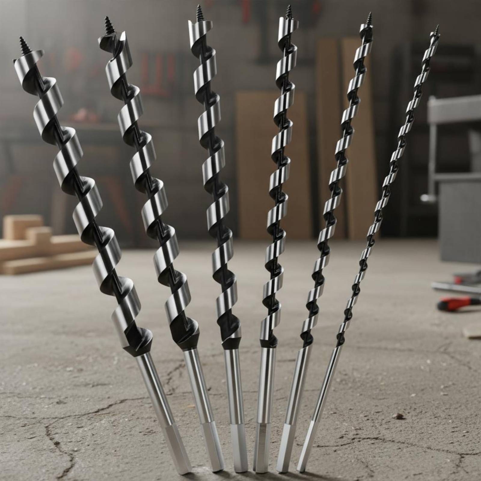 6 Pieces Long Auger Bit Set Sp - Woodworking Drill บทวิจารณ์และราคา