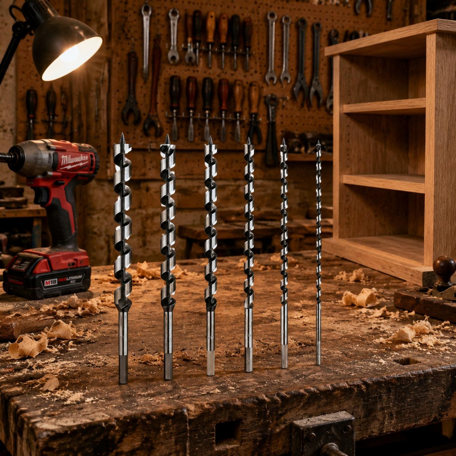 6 Pieces Long Auger Bit Set Sp - Woodworking Drill บทวิจารณ์และราคา