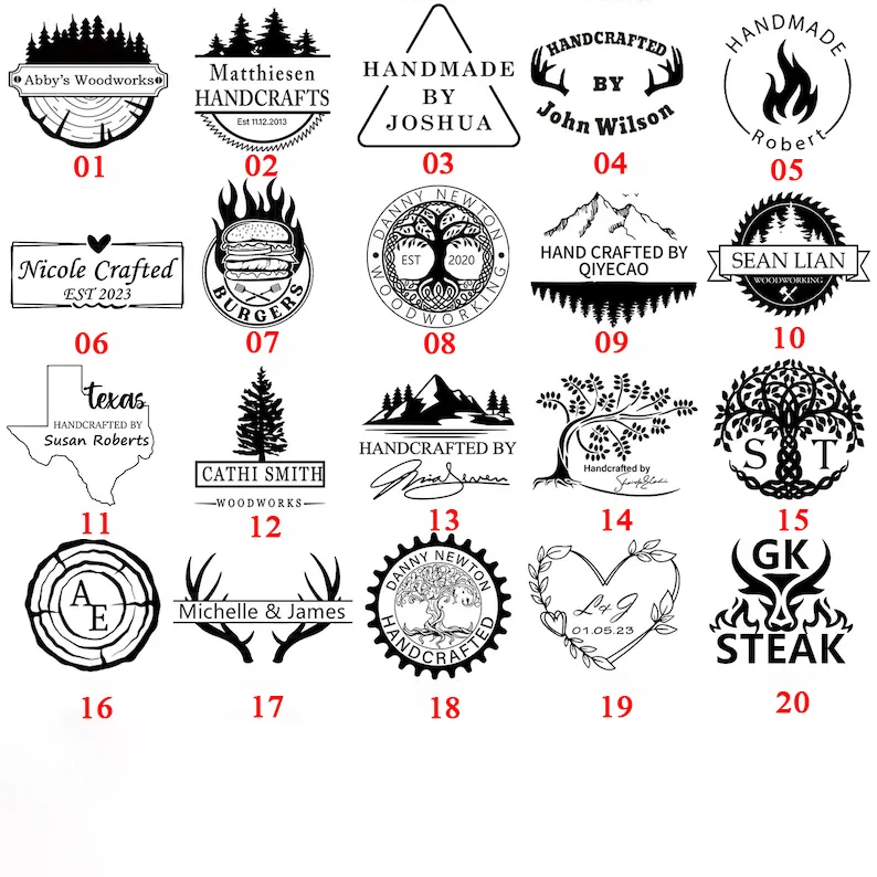 Custom Branding Iron for Food  - Woodworking Logo Design บทวิจารณ์และราคา