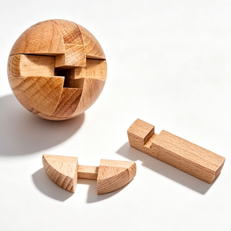 Classic Wooden Puzzle Ball Mag - Woodworking Kids Toys บทวิจารณ์และราคา