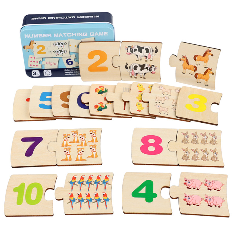 Children Iron Box Number Enlig - Woodworking Kids Toys บทวิจารณ์และราคา