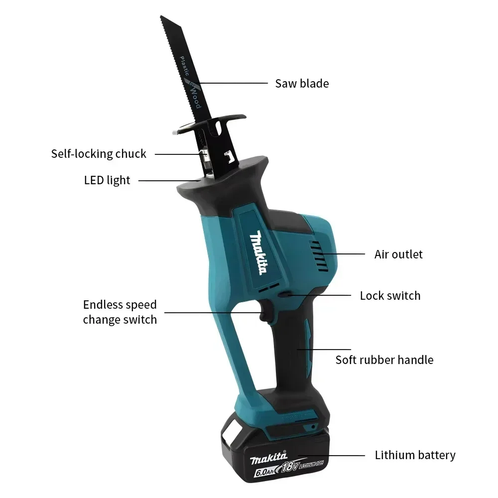 Makita DJR189 18V Cordless Ele - Woodworking Power Tools บทวิจารณ์และราคา
