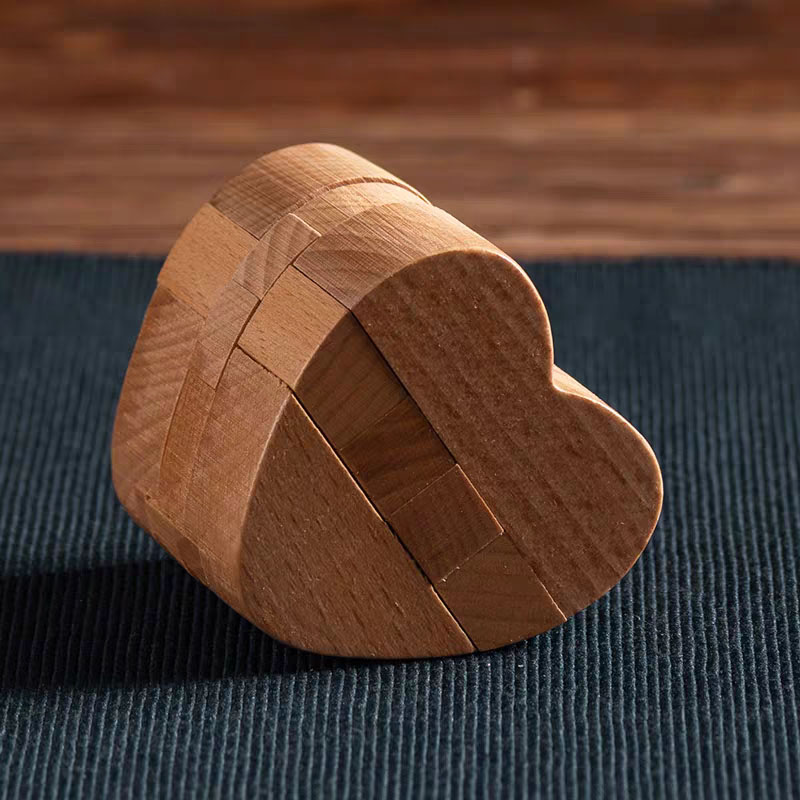 Luban Lock Heart Shaped Puzzle - Woodworking Kids Toys บทวิจารณ์และราคา