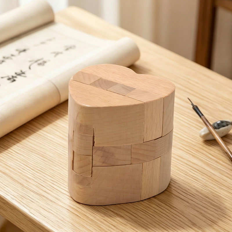 Luban Lock Heart Shaped Puzzle - Woodworking Kids Toys บทวิจารณ์และราคา