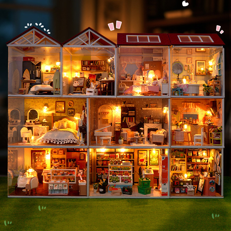 DIY Wooden Dollhouse Mini Bedr - Woodworking Kids Toys บทวิจารณ์และราคา