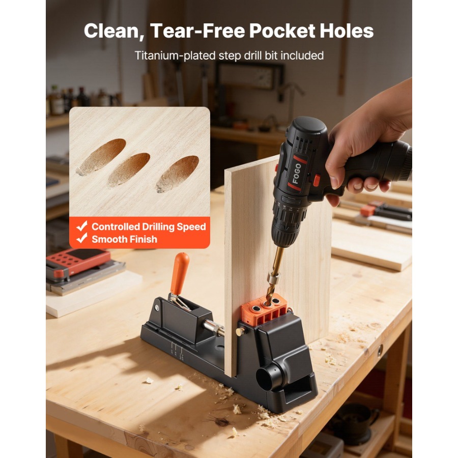 Pocket Hole Jig Kit 1/2 to 1-1 - Woodworking Kit บทวิจารณ์และราคา