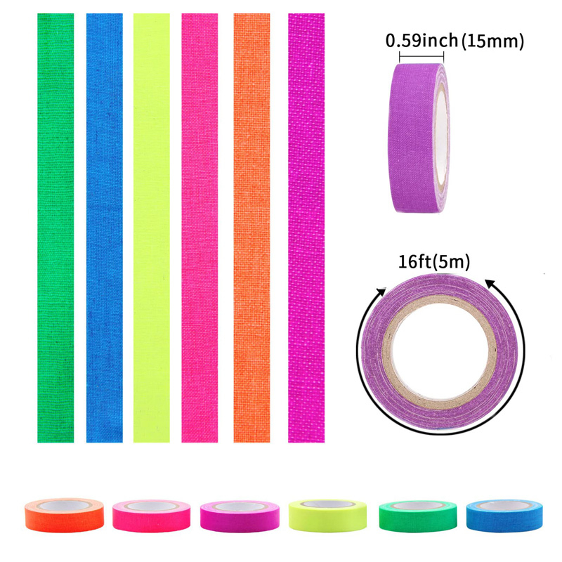 5Meter 6 Colors Neon Gaffer Cl - Woodworking Uv Light บทวิจารณ์และราคา