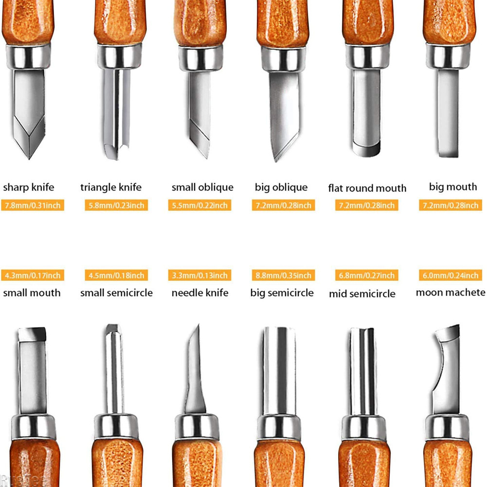 12Pcs SK2 Woodworking Carving  - Woodworking Knife บทวิจารณ์และราคา