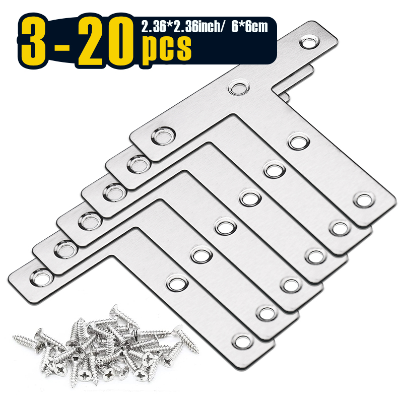 3-20pcs, T Shaped Mending Plat - Woodworking X Brace บทวิจารณ์และราคา